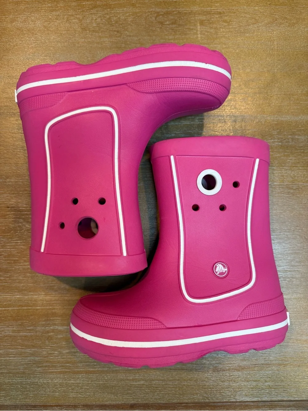 CROCS Kids Jaunt Shorty Rain Boots Pink Size 2